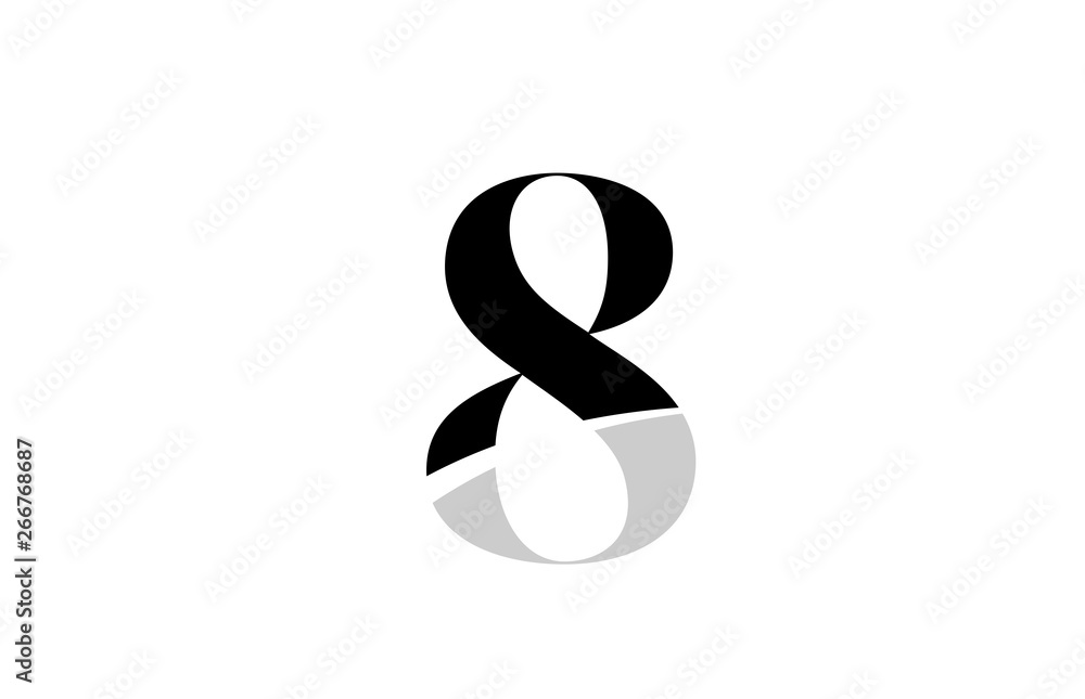 number 8 eight black and white logo icon design number 8 eight black and white logo icon design