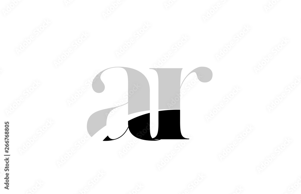 alphabet letter ar a r black and white logo icon design alphabet letter ar a r black and white logo icon design
