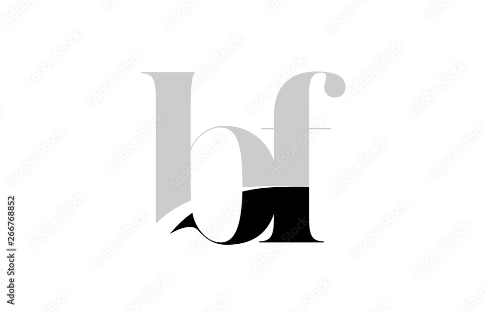 alphabet letter bf b f black and white logo icon design alphabet letter bf b f black and white logo icon design