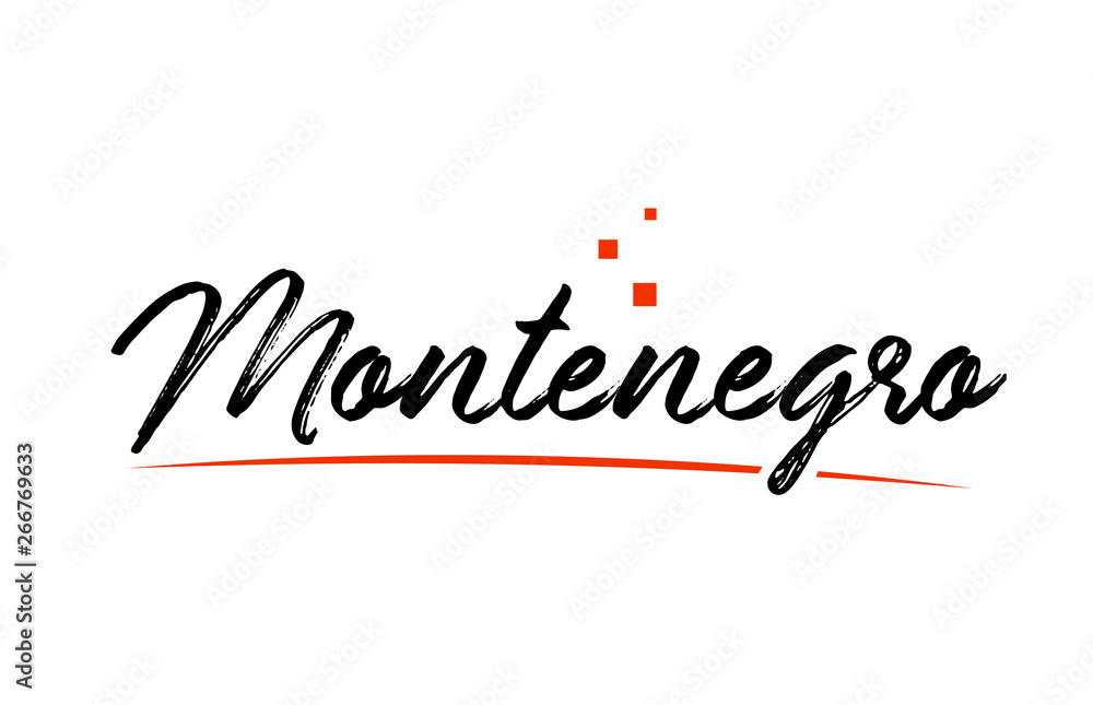  Montenegro country typography word text for logo icon design
