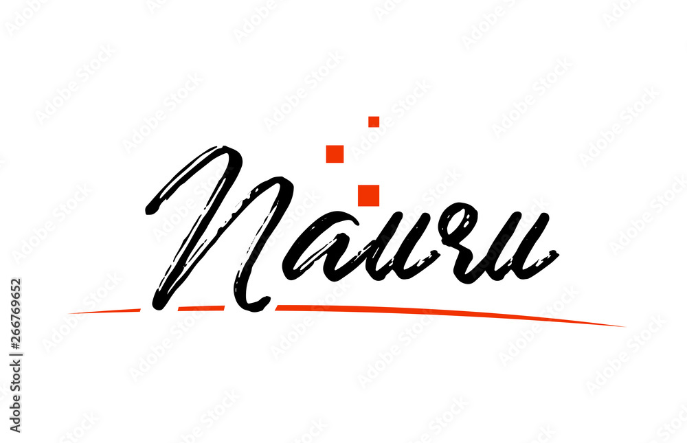 Nauru country typography word text for logo icon design Nauru country typography word text for logo icon design