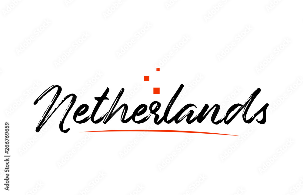 Netherlands country typography word text for logo icon design