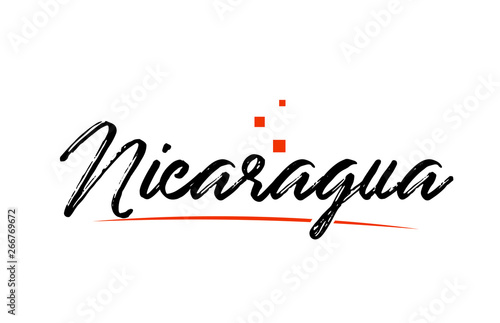 Nicaragua country typography word text for logo icon design