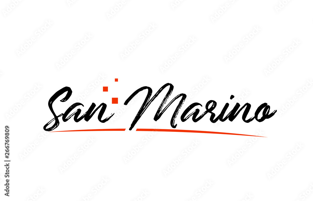 San Marino country typography word text for logo icon design