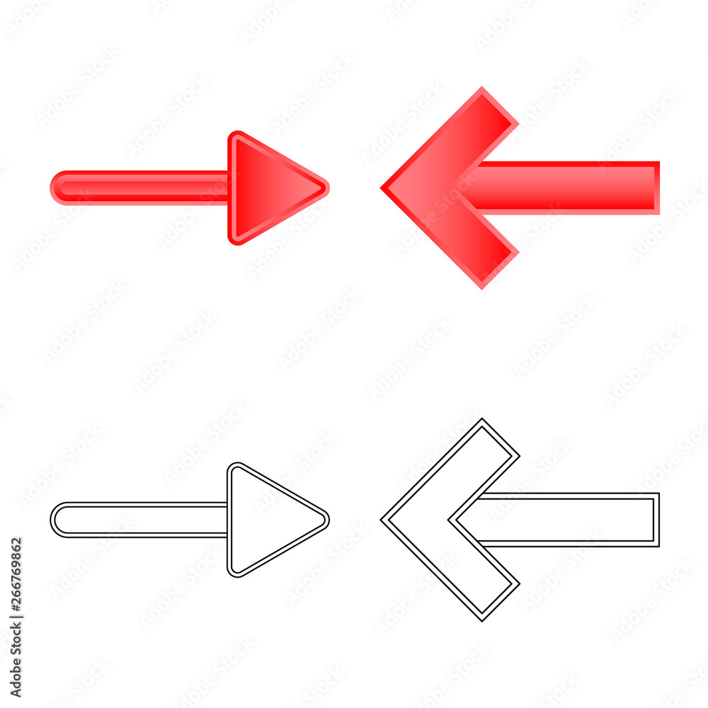 Vector design of element and arrow sign. Collection of element and direction stock symbol for web. Vector design of element and arrow sign. Collection of element and direction stock symbol for web.