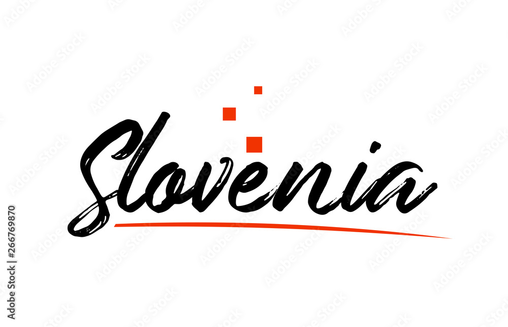 Slovenia country typography word text for logo icon design