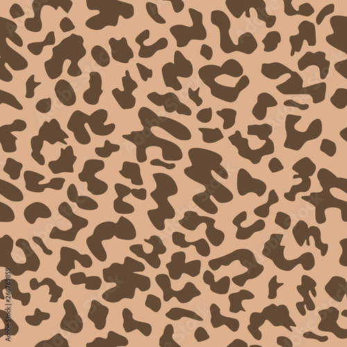 Seamless leopard pattern, print, texture. Vector illustration. Abstract animal background for creative design of textiles, fabrics and other surfaces
