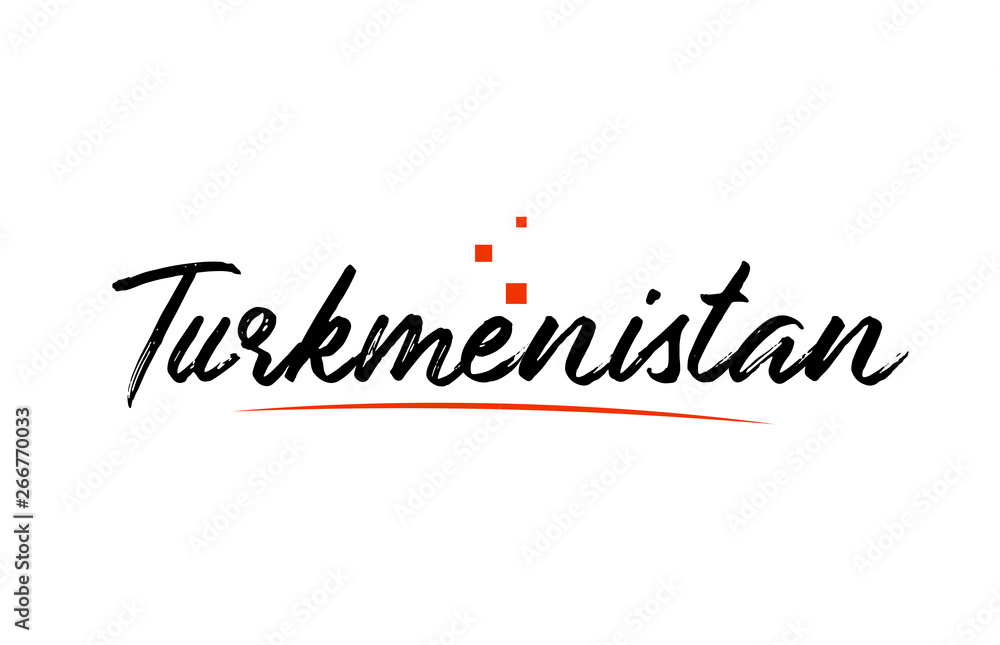 Turkmenistan country typography word text for logo icon design Turkmenistan country typography word text for logo icon design