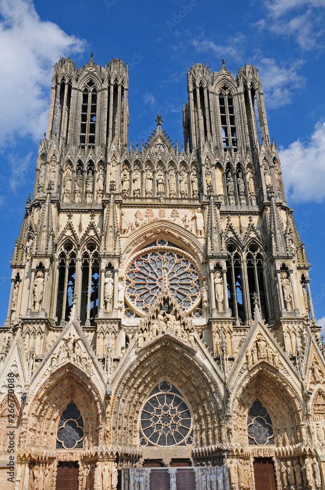 Reims, la cattedrale di Notre-Dame - Francia Reims, la cattedrale di Notre-Dame - Francia