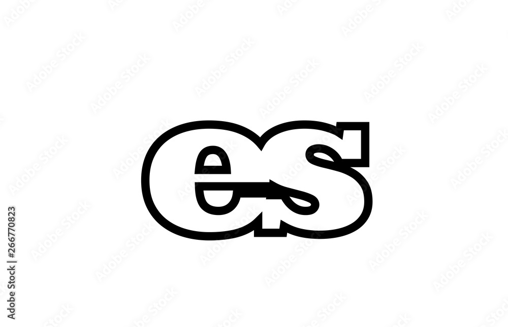 connected es e s black and white alphabet letter combination logo icon design connected es e s black and white alphabet letter combination logo icon design