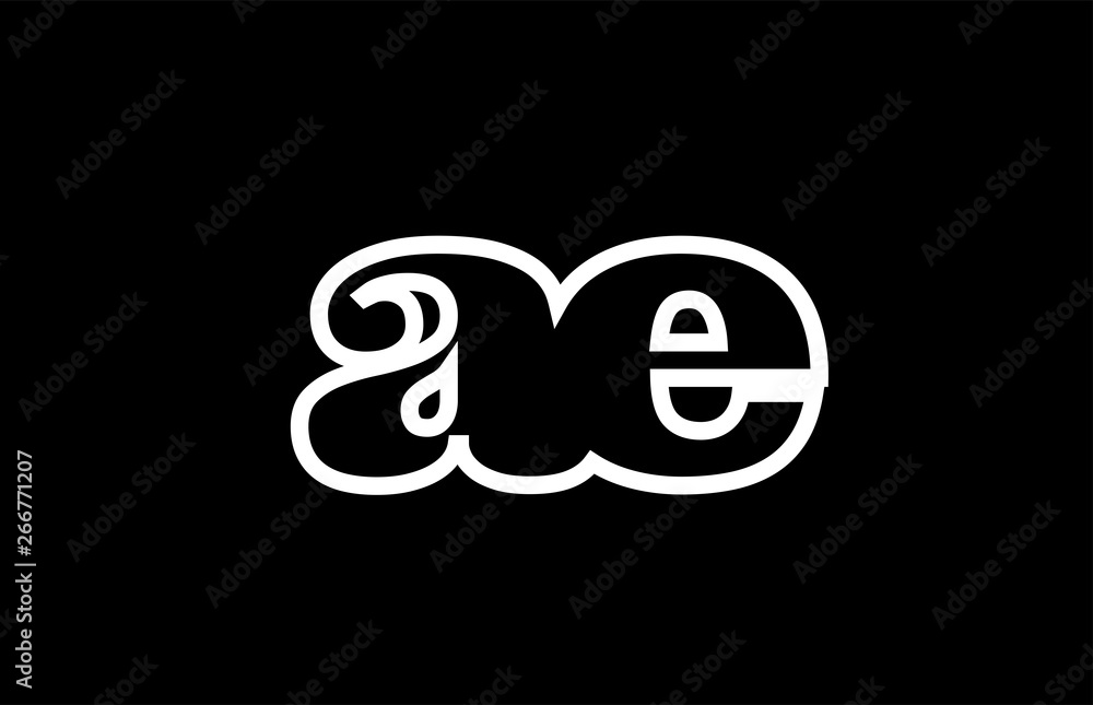 connected ae a e black and white alphabet letter combination logo icon design connected ae a e black and white alphabet letter combination logo icon design