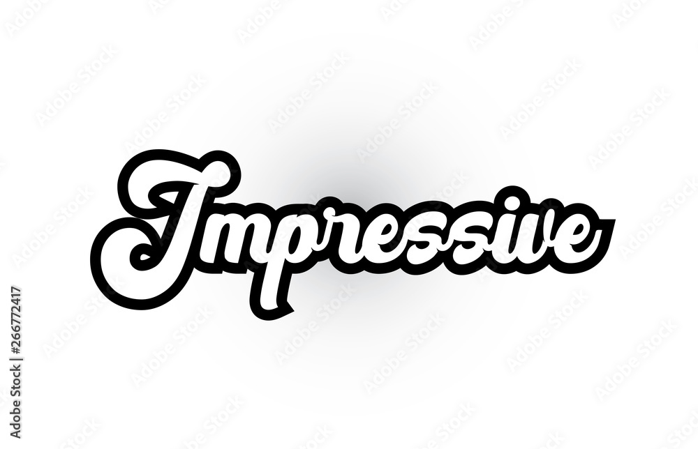 black and white Impressive hand written word text for typography logo icon design black and white Impressive hand written word text for typography logo icon design