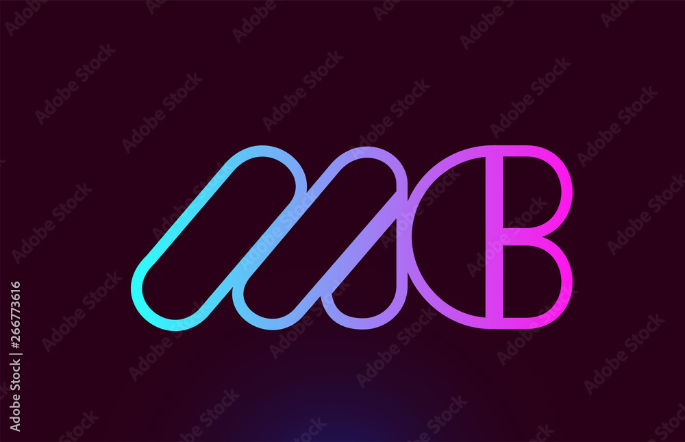 MC M C pink line alphabet letter combination logo icon design MC M C pink line alphabet letter combination logo icon design