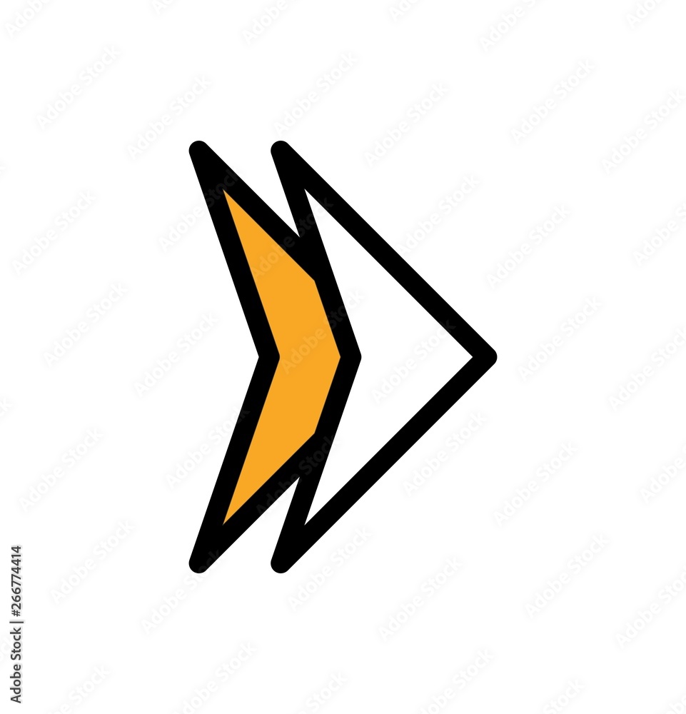 Fototapeta premium Right Direction Arrow Icon For Your Project