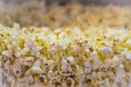 Exhibition popcorn in the cinema 