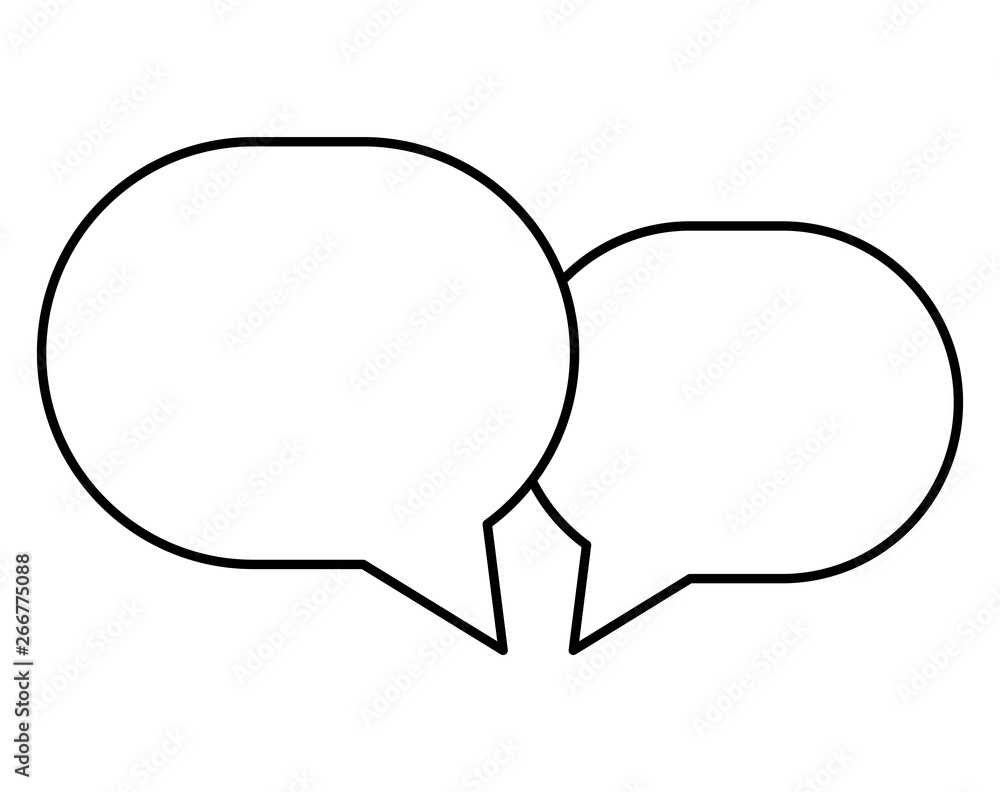 Fototapeta premium speech bubbles message icon