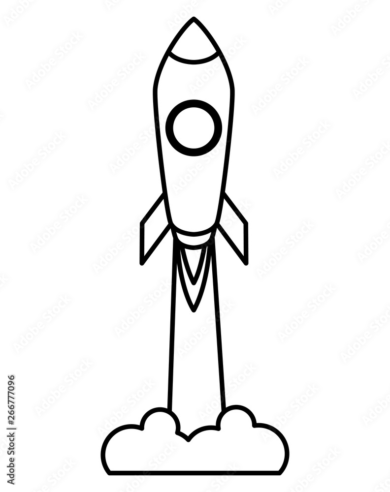 Fototapeta premium rocket launcher startup icon