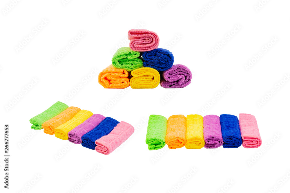 Napkin isolated on white background. Selective focus