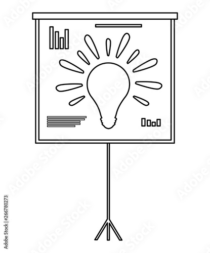 paperboard with statistics graphic