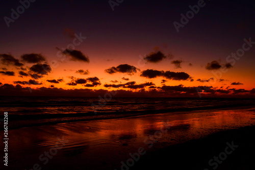 Sunset on the beach in Naples  Florida 