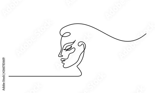 Plastic surgery of woman face line icon
