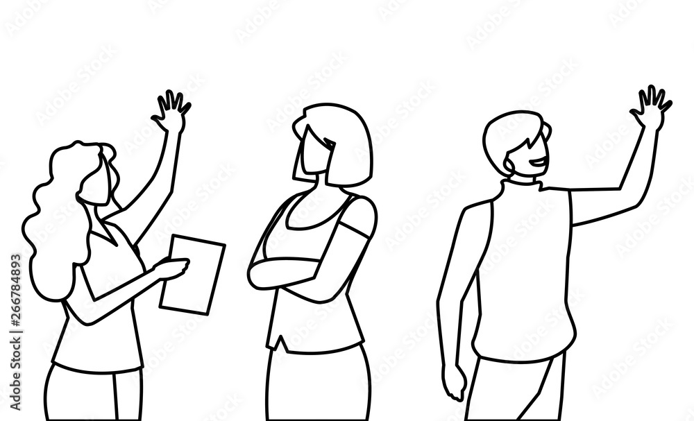 business people teamwork characters business people teamwork characters