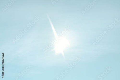 Bright blue sky with light ...