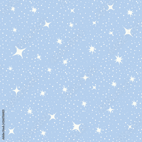 Vector seamless baby background of the starry sky