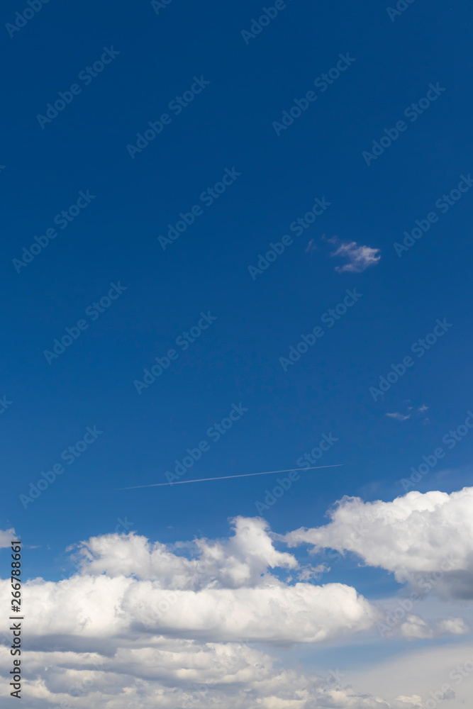 Colorful volumetric clouds on a bright sky. Colorful volumetric clouds on a bright sky.