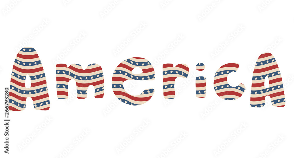 Obraz premium American patriotic lettering