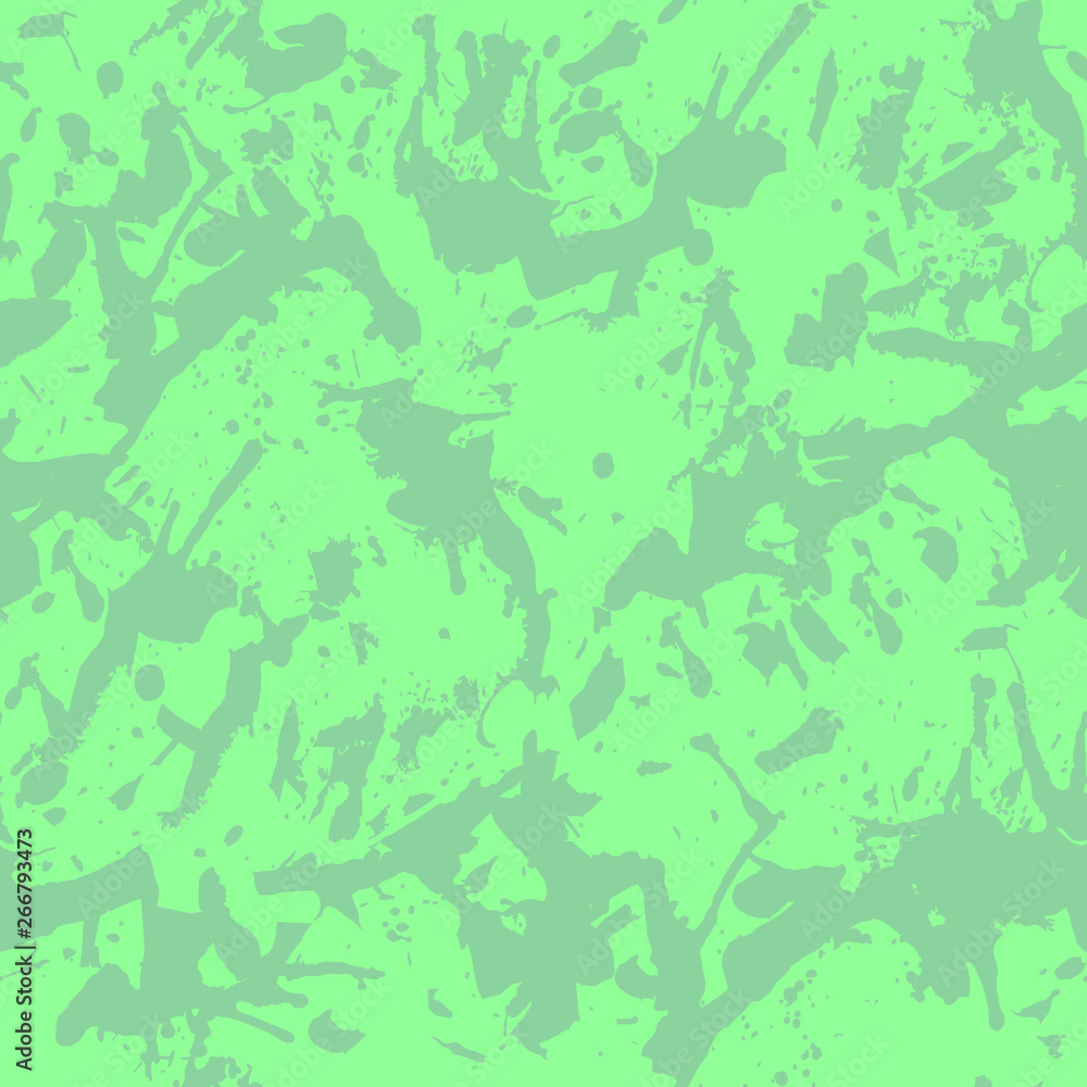 Fototapeta premium Green abstract color paint splashes seamless pattern
