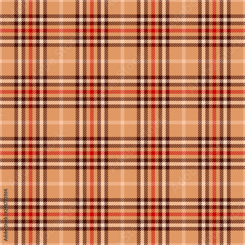 Seamless plaid pattern with stripes. Checkered print. Vector