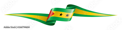 Sao Tome and Principe flag, vector illustration on a white background
