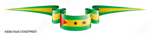 Sao Tome and Principe flag, vector illustration on a white background
