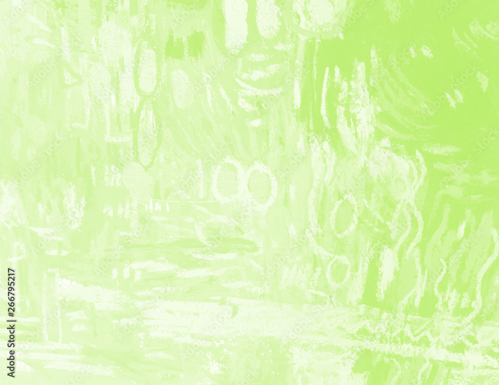 Green pencil background with white paper texture. Abstract organic hand