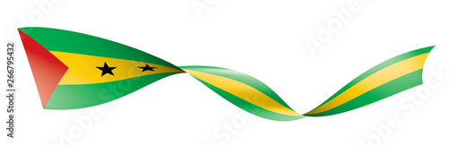 Sao Tome and Principe flag, vector illustration on a white background