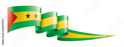 Sao Tome and Principe flag, vector illustration on a white background