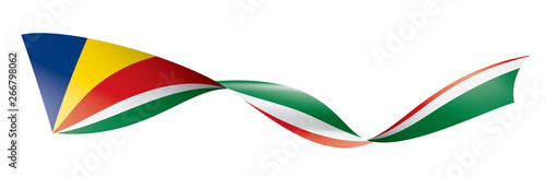 Seychelles flag, vector illustration on a white background Free Download Seychelles flag, vector illustration on a white background - GFXLoad