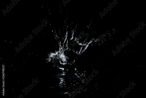 Splash of water. Isolate on black background