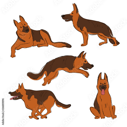 Collection Of Shepherd Dog Icons