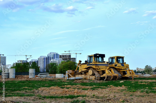 Track-Type Tractors  Bulldozer  Earth-Moving Heavy Equipment for Construction - Image