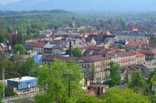 Czeski Cieszyn (Cesky Tesin) z lotu ptaka/Aerial view of Cesky Tesin, The Cze...