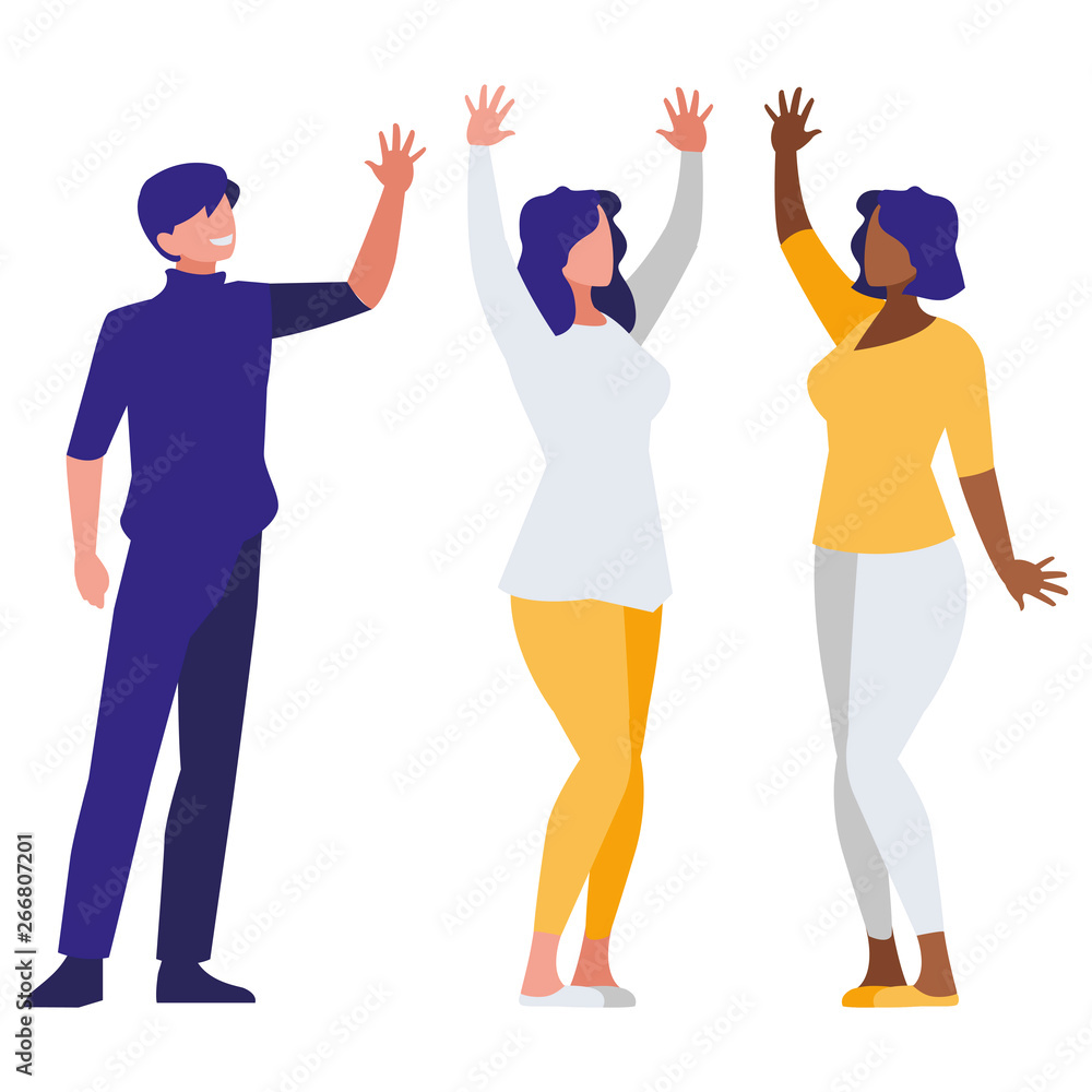 Obraz premium business interracial people teamwork characters