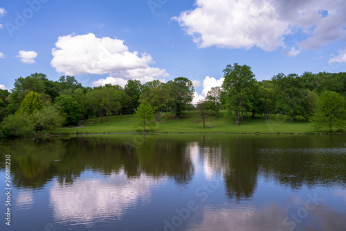 Fototapeta Naklejka Na Ścianę i Meble -  Pond, Garden and Sky