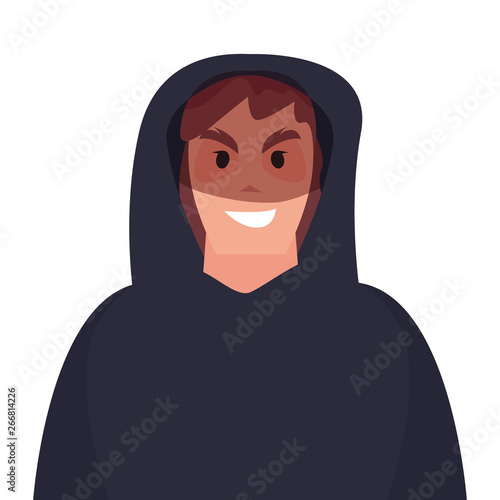 hacker man character thief