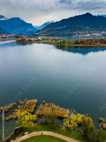 Vista aerea lago di oggiono photo