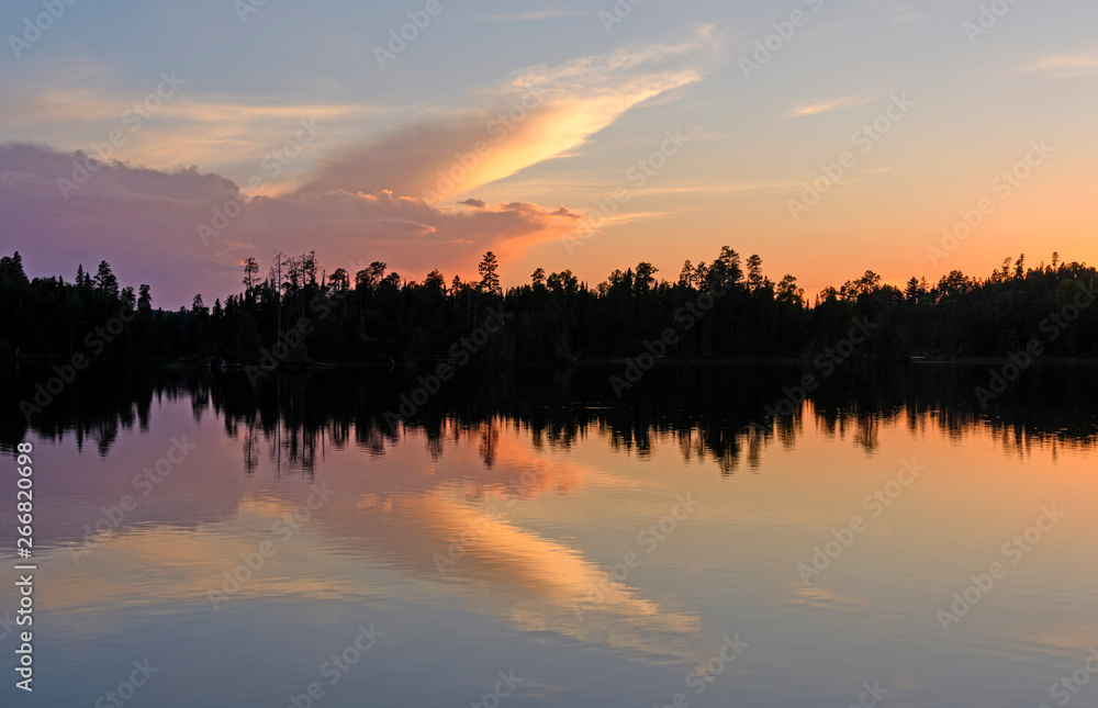 Serene and Unusual Cloud Reflections at Sunset