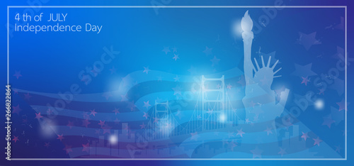 The vector 4 July  Independence Day  celebration image.