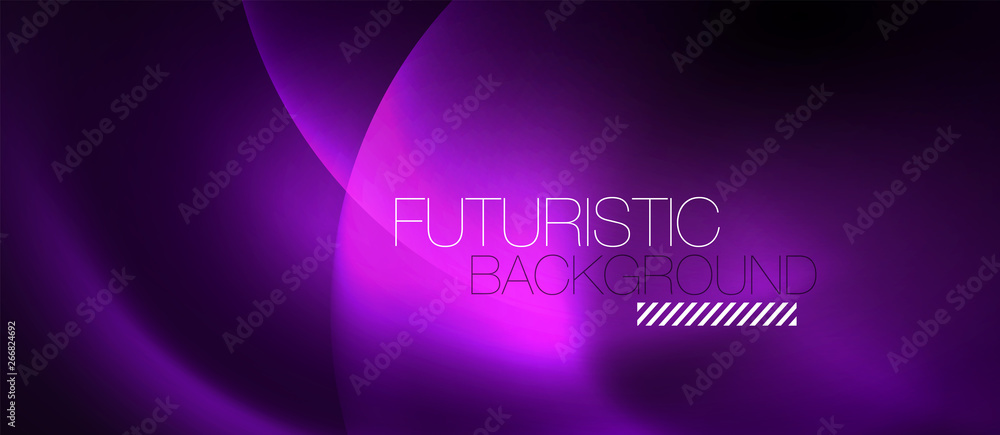 Shiny neon color light with circles abstract background Shiny neon color light with circles abstract background
