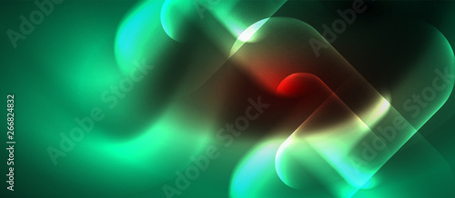 Neon glowing techno lines, blue hi-tech futuristic abstract background template